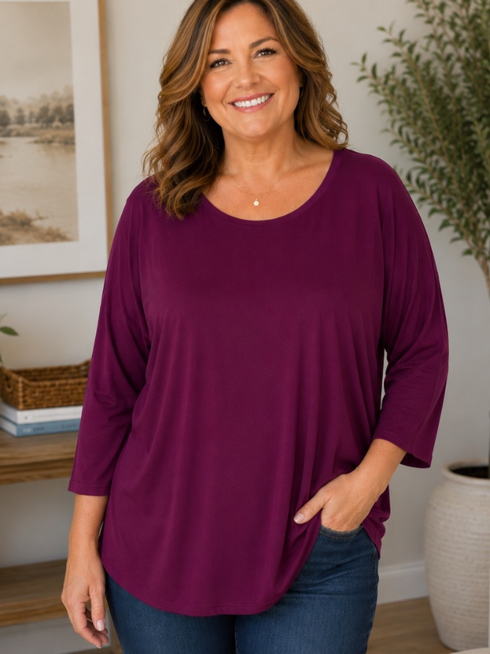 JM Collection ~ Women's Tunic Top ~ Colorful